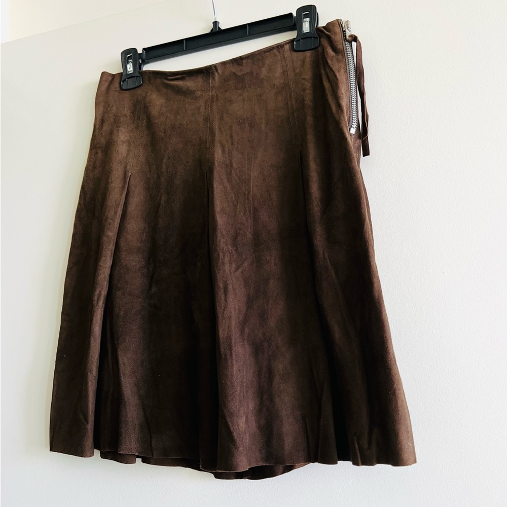 Joseph mocha suede skirt